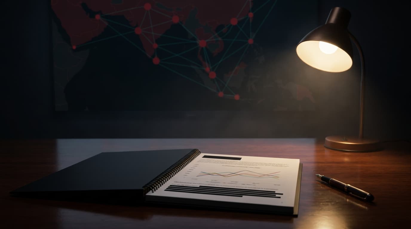 A strategic intelligence report on the boardroom table