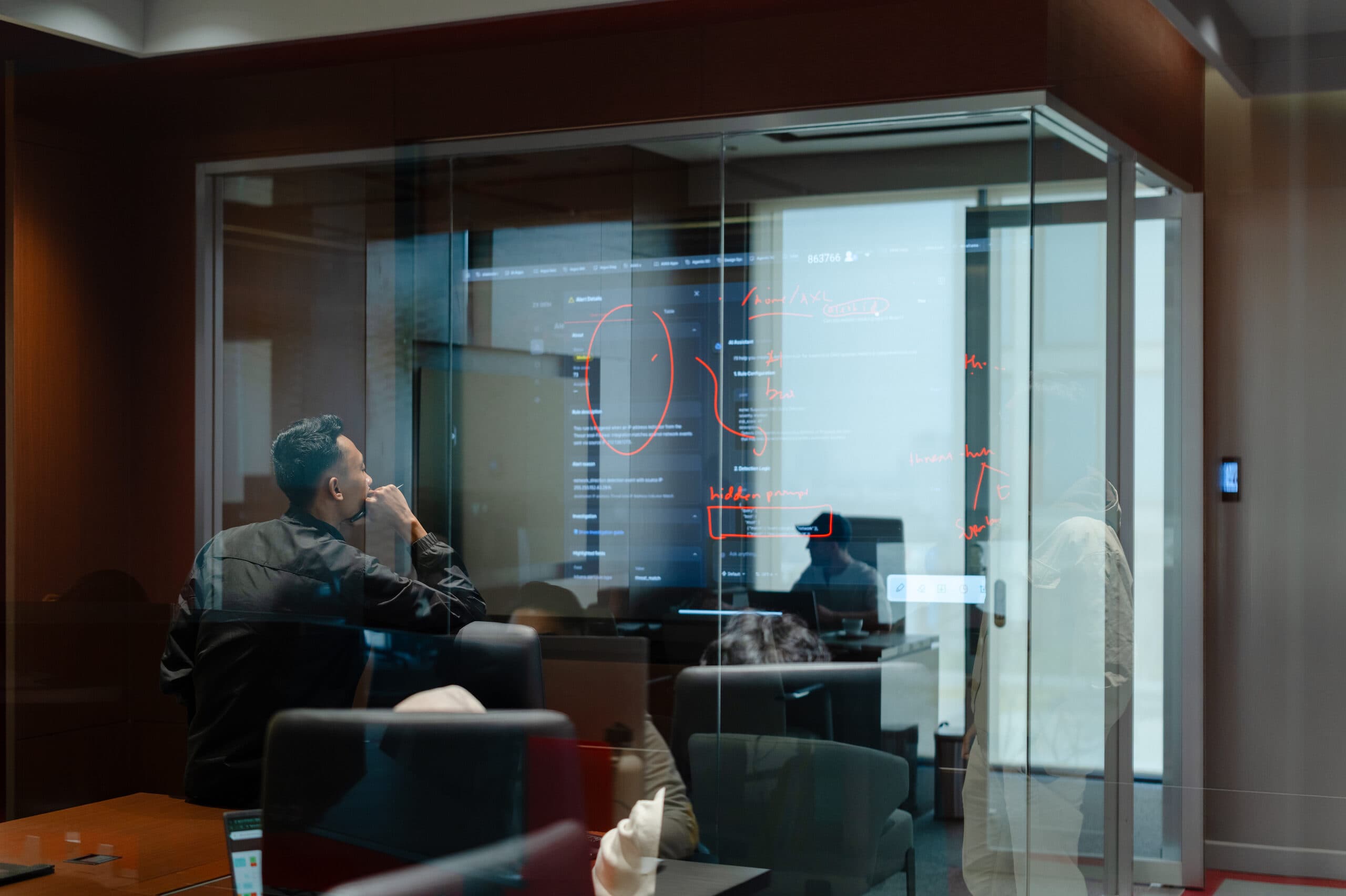 Live dashboards seen through the glass