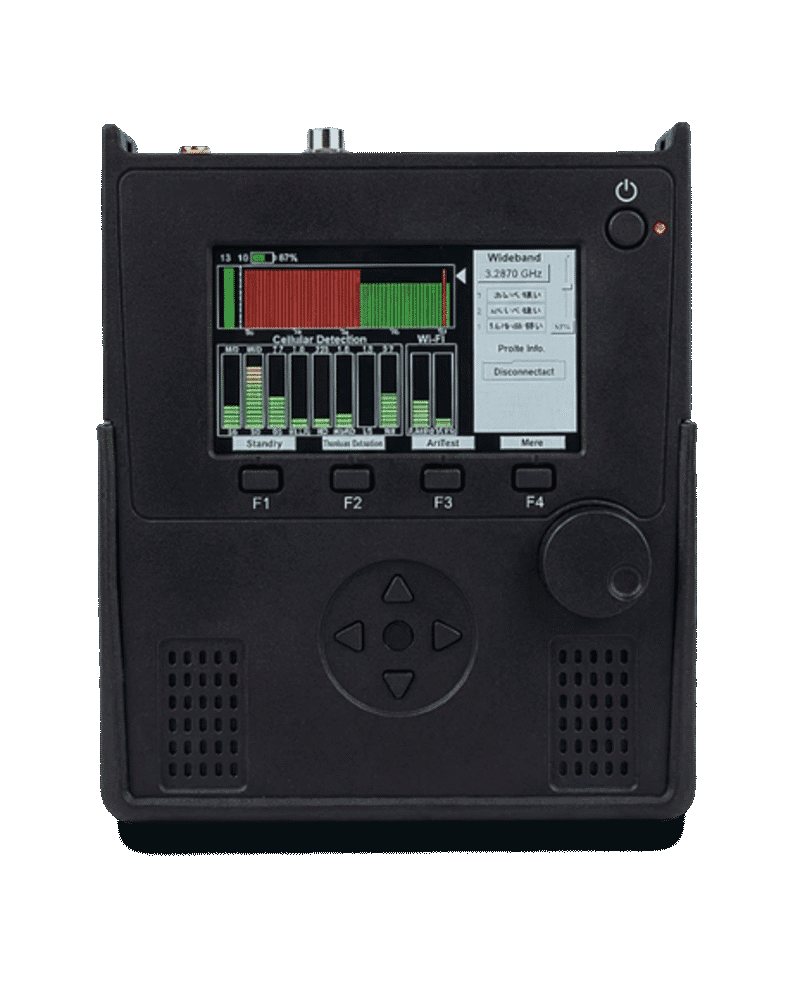M7 control unit with live RF spectrum display