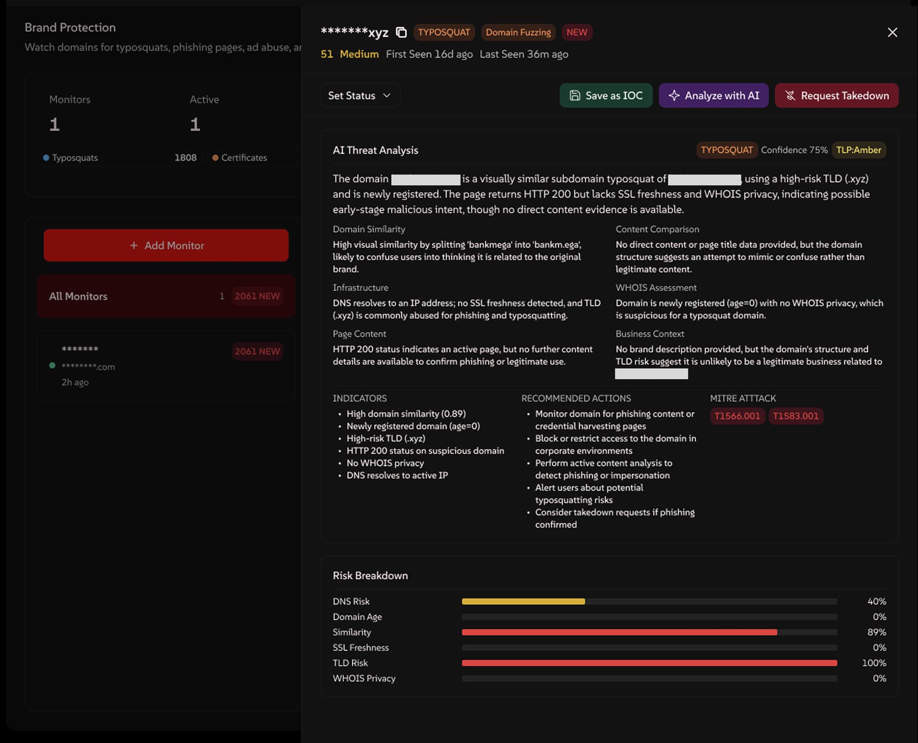 Brand Protection — lookalike domain analysis
